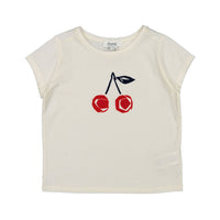Bonpoint Ecru Felt Cherry Tee