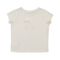 Bonpoint Ecru Felt Cherry Tee