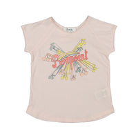 Bonpoint Rose Logo Shooting Cherry Tee