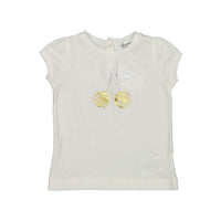 Bonpoint White Modern Cherry Baby Tee