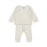 Bonpoint Cream Terry Kimono Set