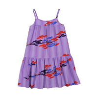Maan Lilac Watercolor Floral Laurel Maxi Dress