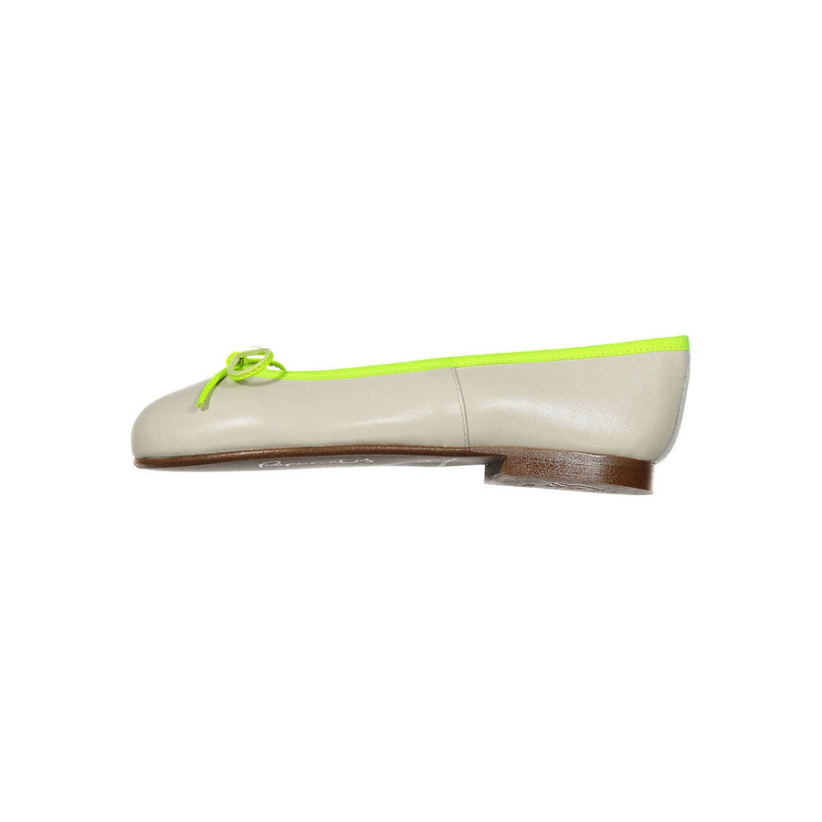 Papanatas Beige Trimmed Ballet Flats