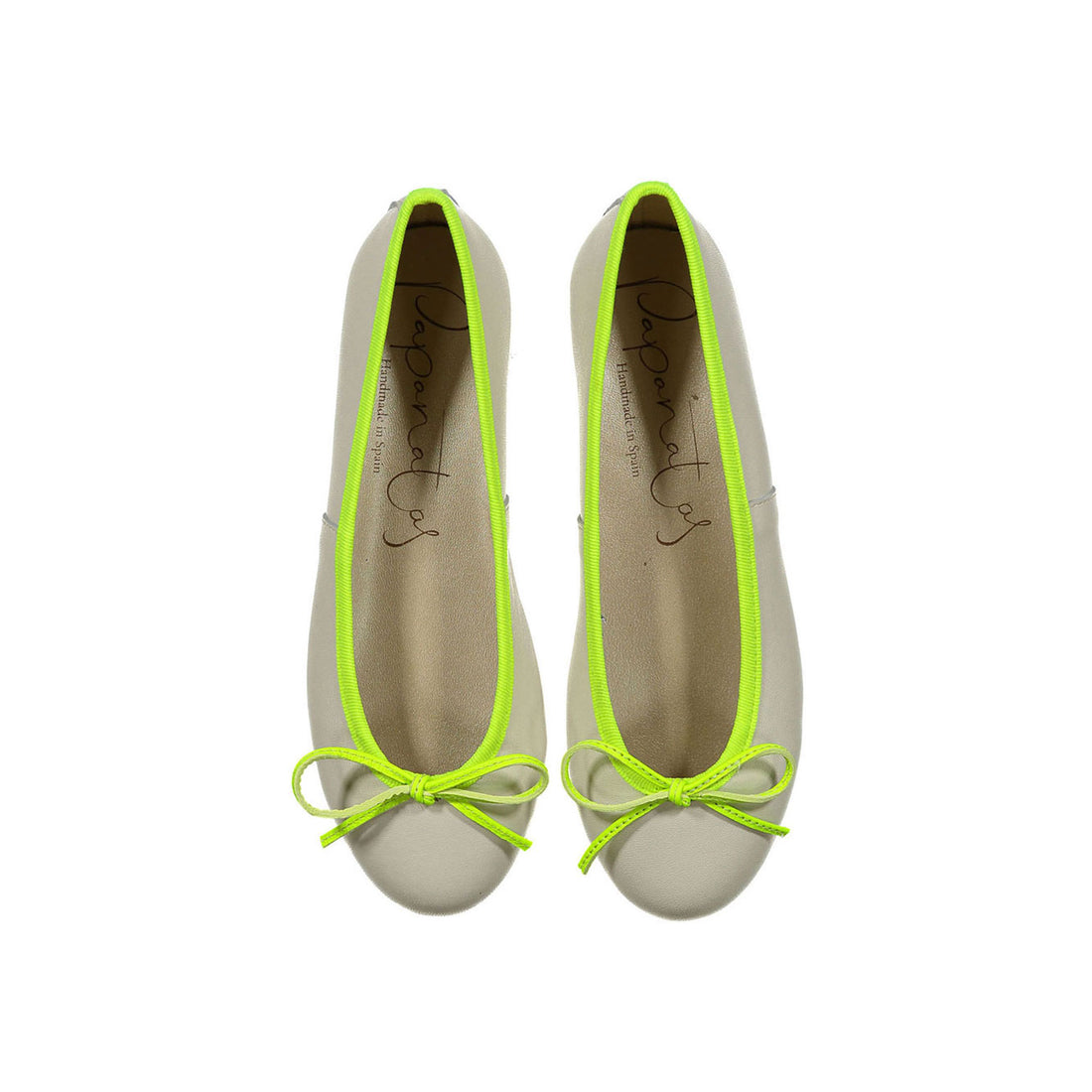 Papanatas Beige Trimmed Ballet Flats