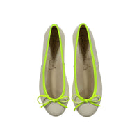 Papanatas Beige Trimmed Ballet Flats