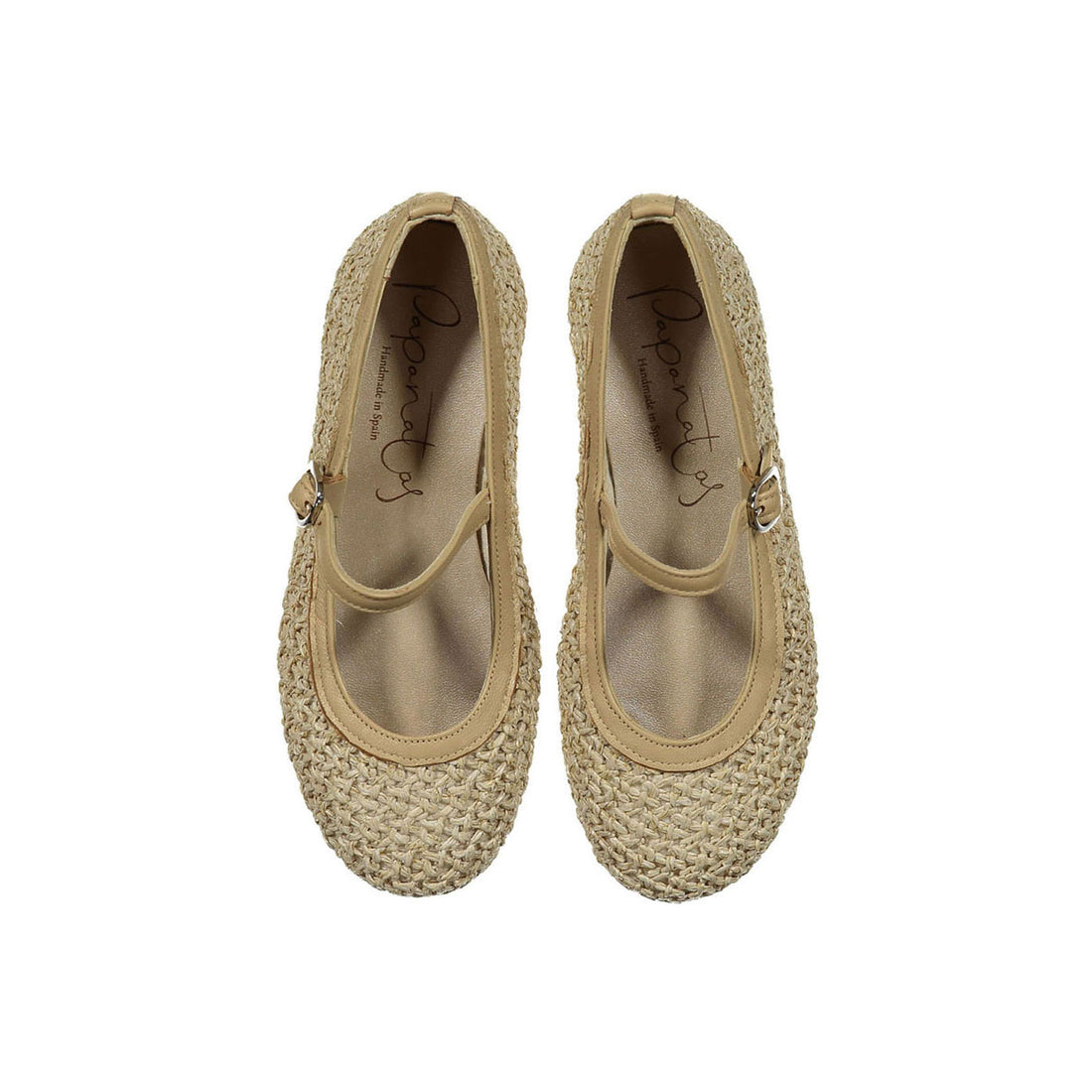 Papanatas Raffia Woven Mary Janes