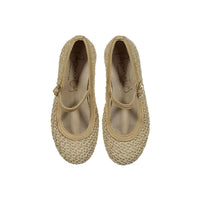 Papanatas Raffia Woven Mary Janes