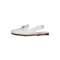 Papanatas White Buckle Slingback Slippers