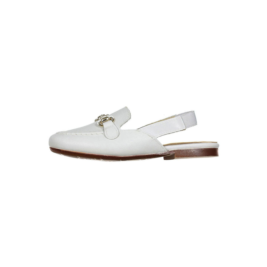 Papanatas White Buckle Slingback Slippers