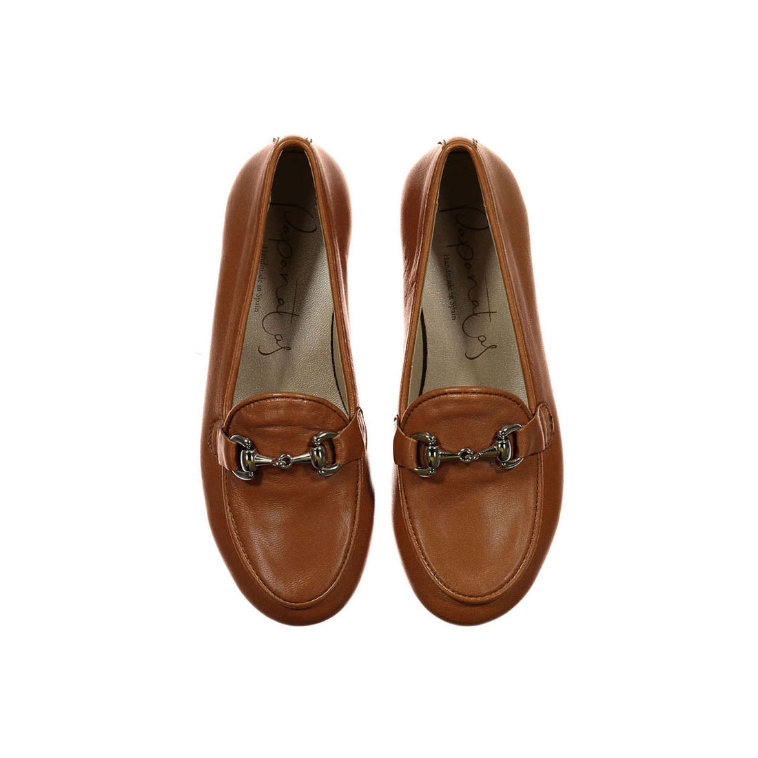 Papanatas Cognac Buckle Loafers