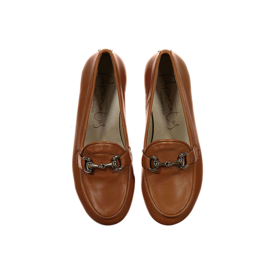 Papanatas Cognac Buckle Loafers