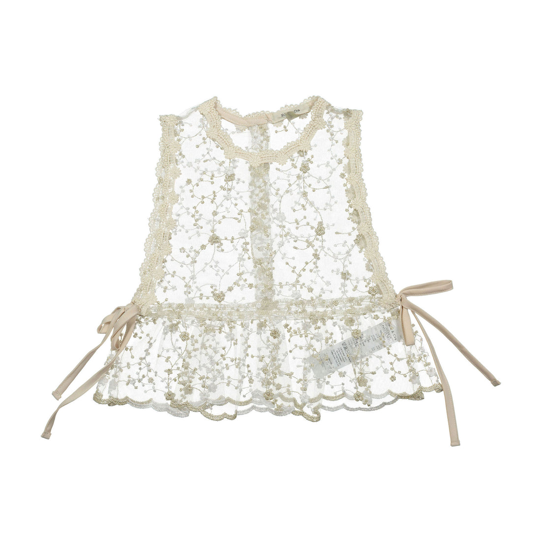 Susu and Cra Gold Mereubei Peplum Blouse