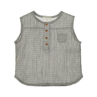 Susu and Cra Charcoal Grey Teddy Sleeveless Shirt