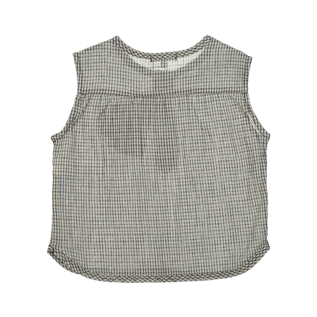 Susu and Cra Charcoal Grey Teddy Sleeveless Shirt