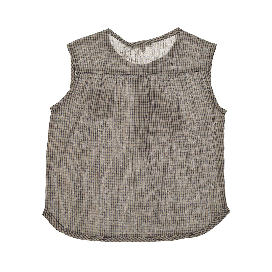 Susu and Cra Mocha Beige Teddy Sleeveless Shirt