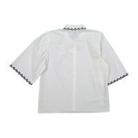 Les Coyotes de Paris Navy Star Embroidered Perle Blouse