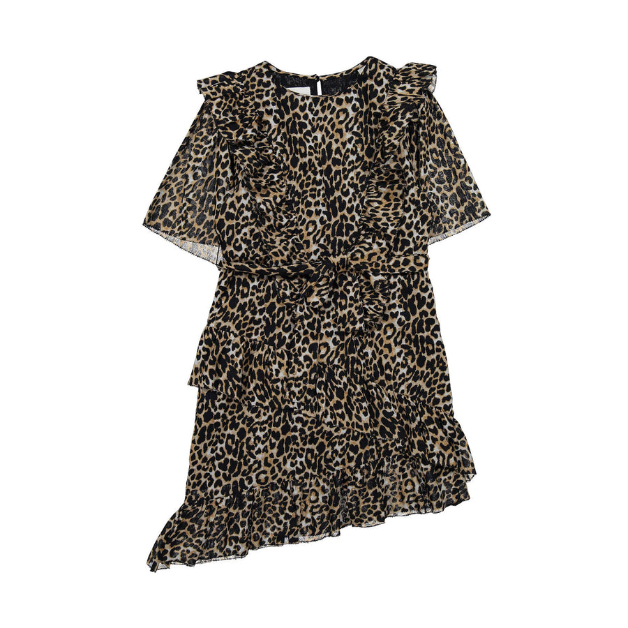 Les Coyotes de Paris Leopard Cleo Ruffled Dress