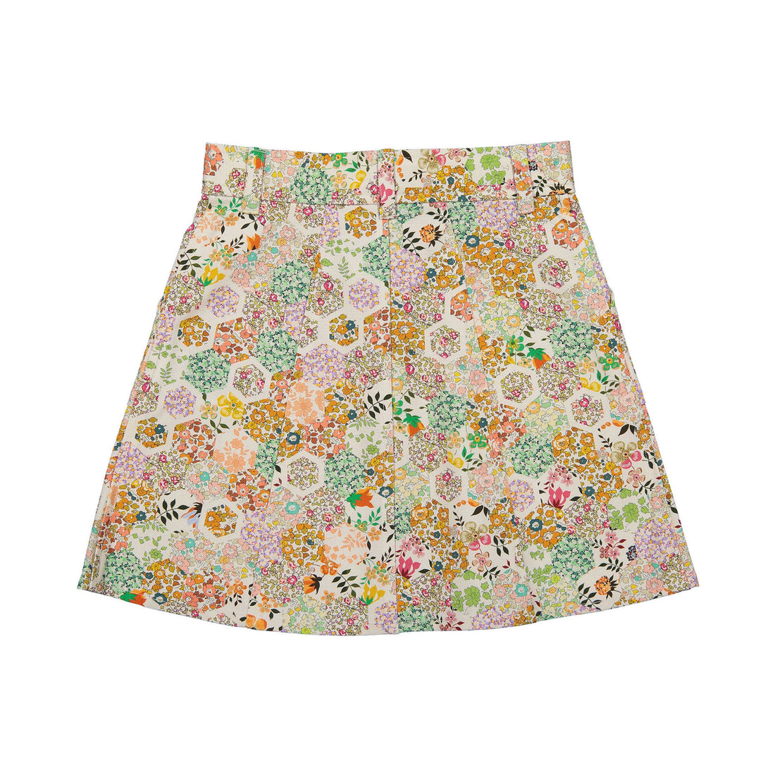 Bonpoint Wishflower Print Button Nupe Skirt
