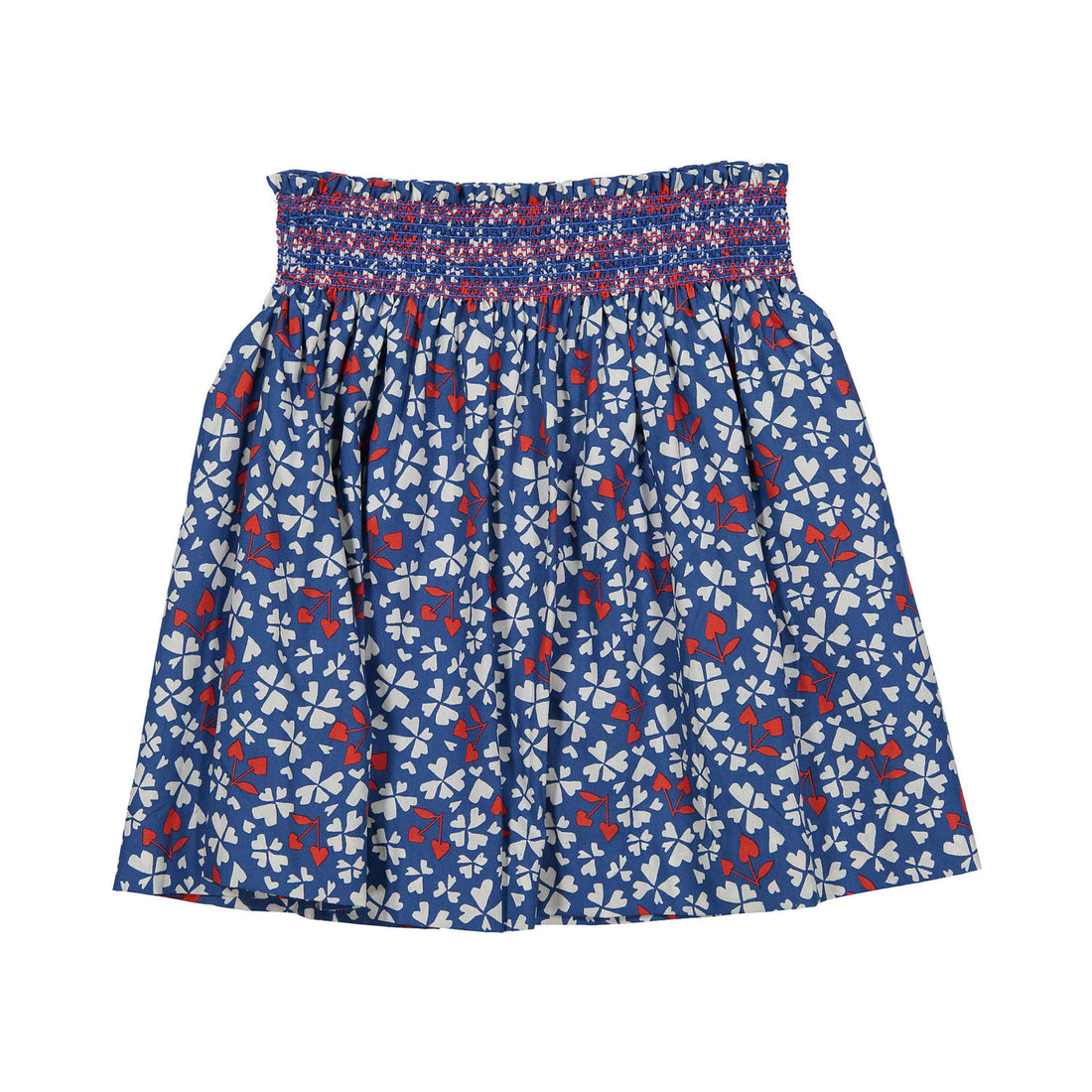 Bonpoint Navy Heart Print Noumea Skirt