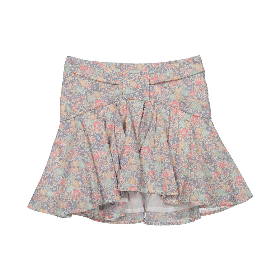 Bonpoint Purple Liberty Noeud Bow Waisted Skirt