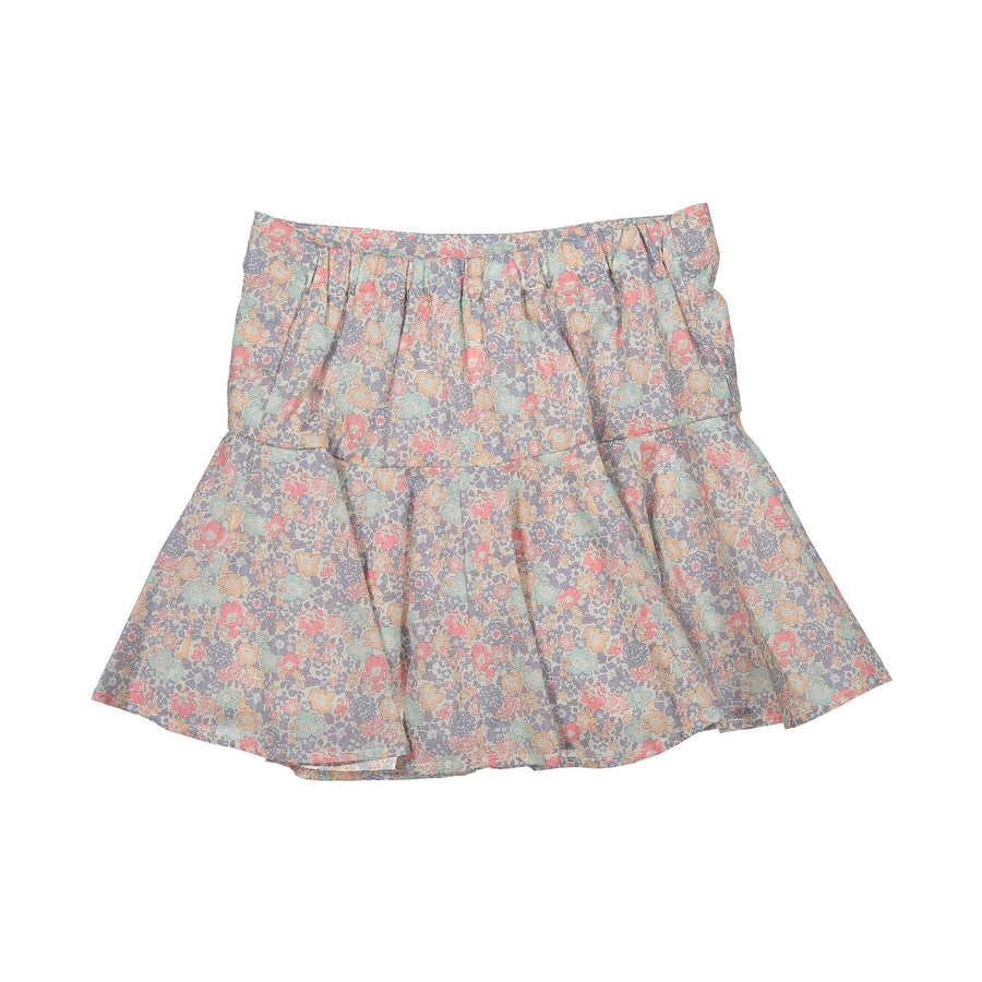 Bonpoint Purple Liberty Noeud Bow Waisted Skirt
