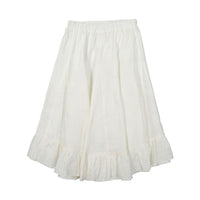 Bonpoint White Paisley Lurex High-Low Skirt