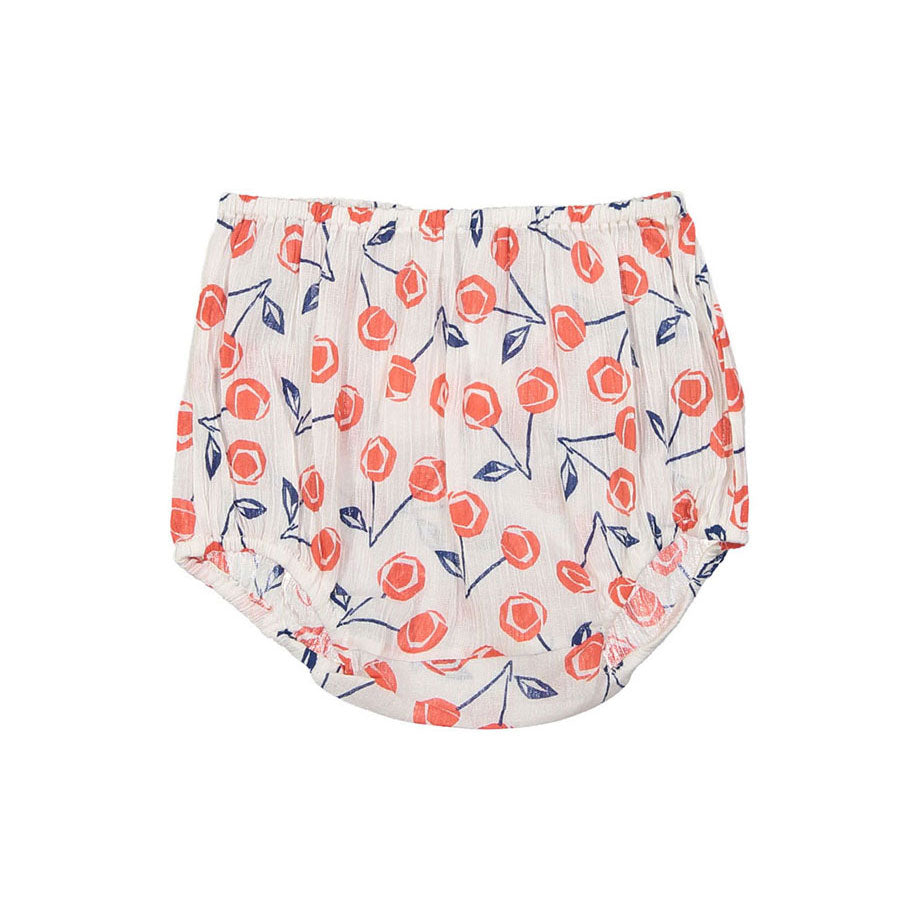 Bonpoint White Crepe Cherry Embroidered Aki Bloomers