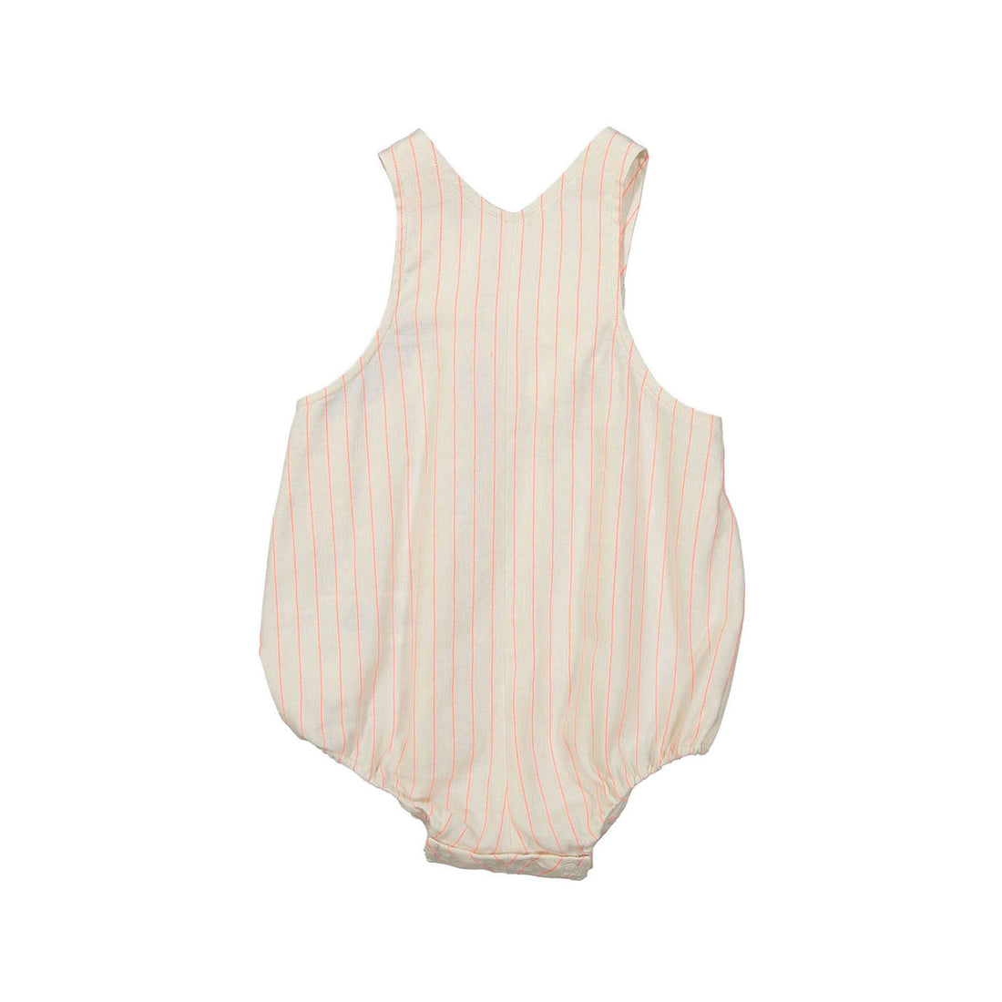 Bonpoint Neon Orange Stripe Ever Romper