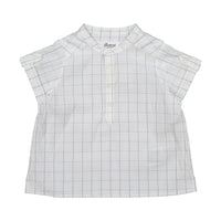 Bonpoint White Windowpane Seersucker Emilio Baby Tunic
