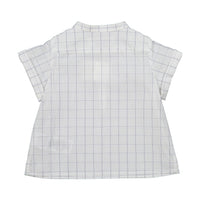 Bonpoint White Windowpane Seersucker Emilio Baby Tunic