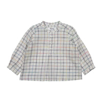 Bonpoint White Plaid Polisson Baby Shirt