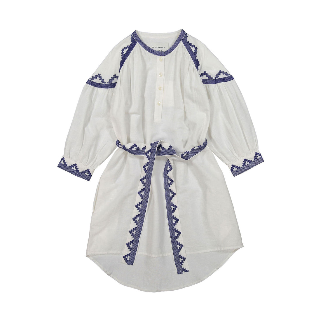 Les Coyotes de Paris White Embroidered Nandi Dress