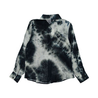 Ava and Lu Teal Tie Dye Blouse