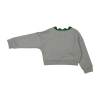Sonia Rykiel Grey Lemon Knit Collar Sweatshirt