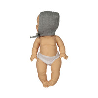 MiniKane Heather Grey Double Gauze Bonnet