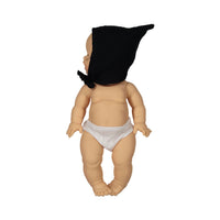 MiniKane Black Double Gauze Pointy Bonnet