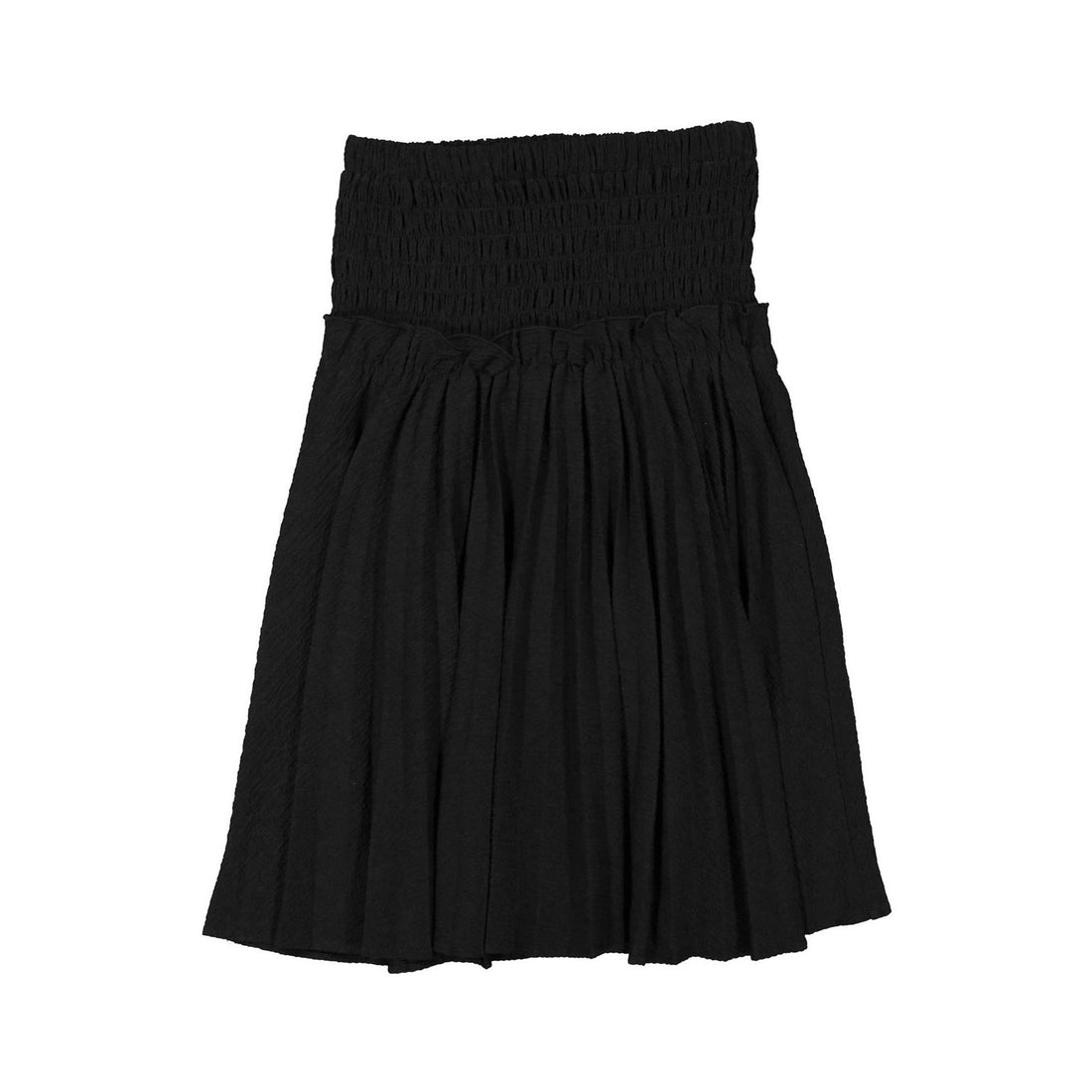 Ava and Lu Black Smocked Pleated Skirt