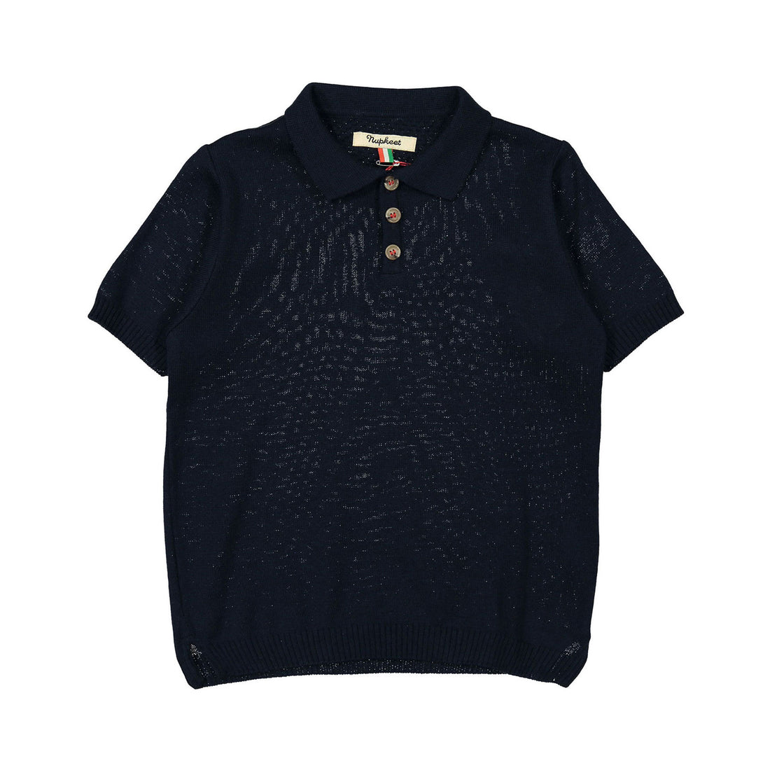 Nupkeet Navy Knit Polo