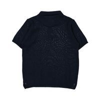 Nupkeet Navy Knit Polo