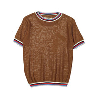 Nupkeet Camel Beta Trim Sweater