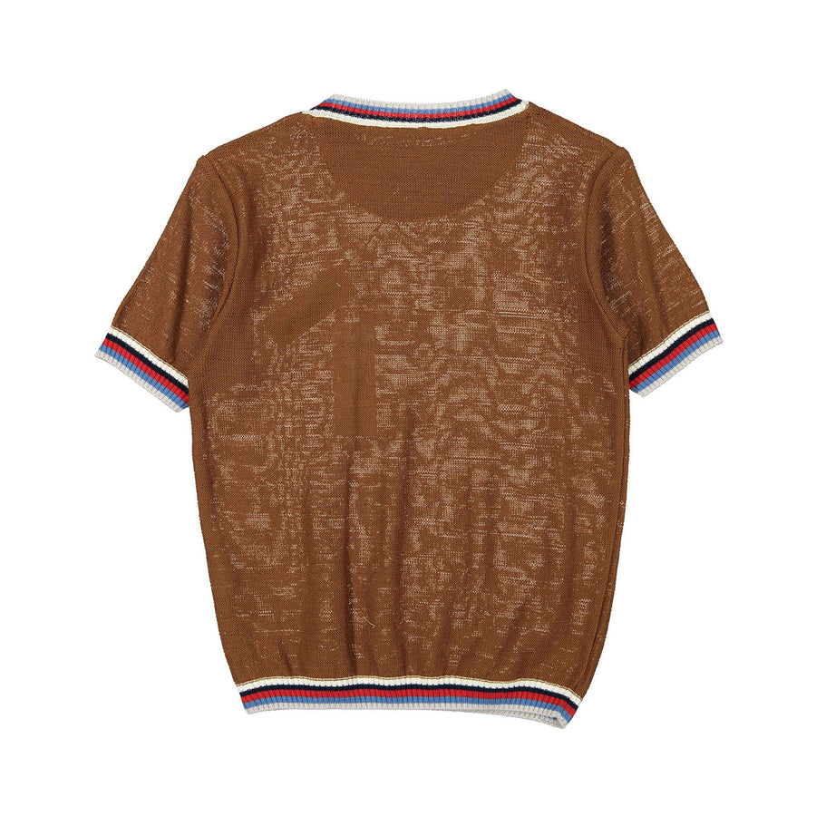 Nupkeet Camel Beta Trim Sweater