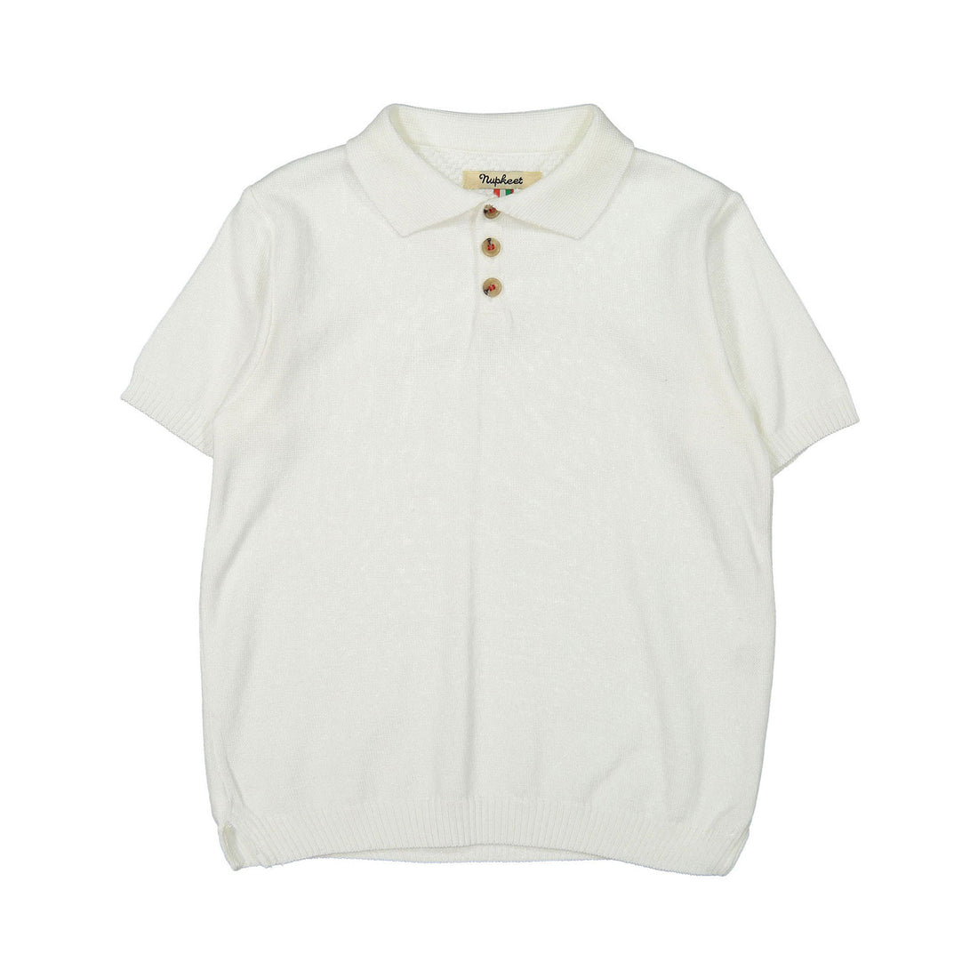 Nupkeet Cream Knit Polo