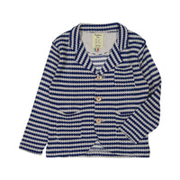 Nupkeet Navy/White Stripe Knit Blazer