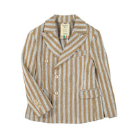 Nupkeet Camel Stripe Double Breasted Jacket