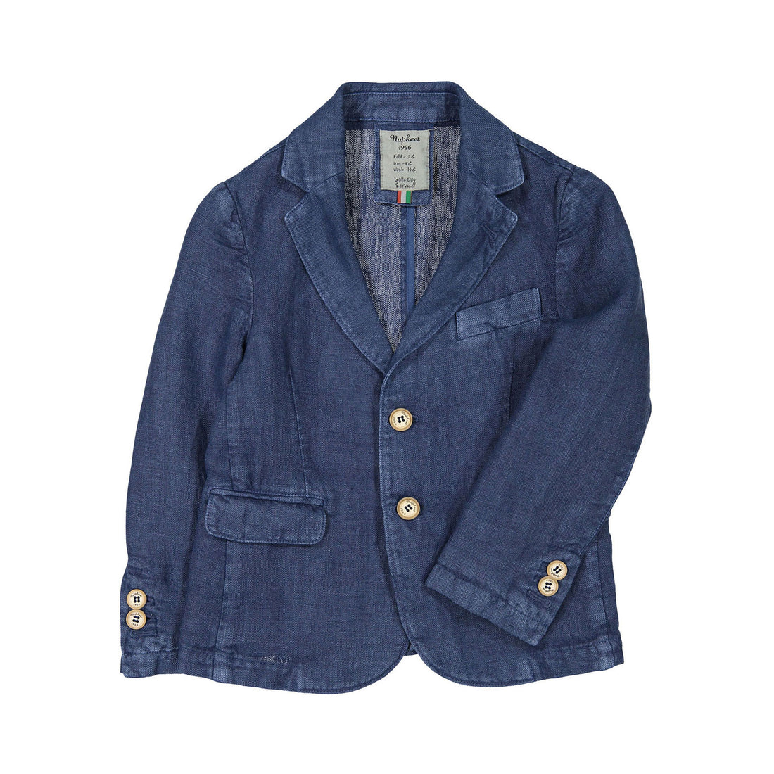 Nupkeet Navy Linen Blazer