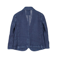 Nupkeet Navy Linen Blazer