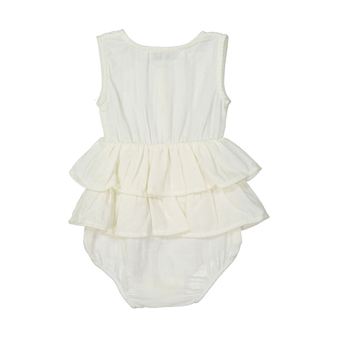 Nueces Ivory Lavanda Ruffle Romper