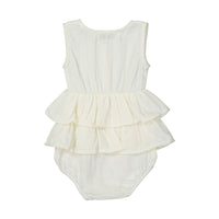 Nueces Ivory Lavanda Ruffle Romper