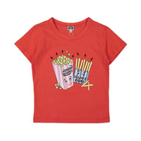 Bonton Red Popcorn Time Out Tee
