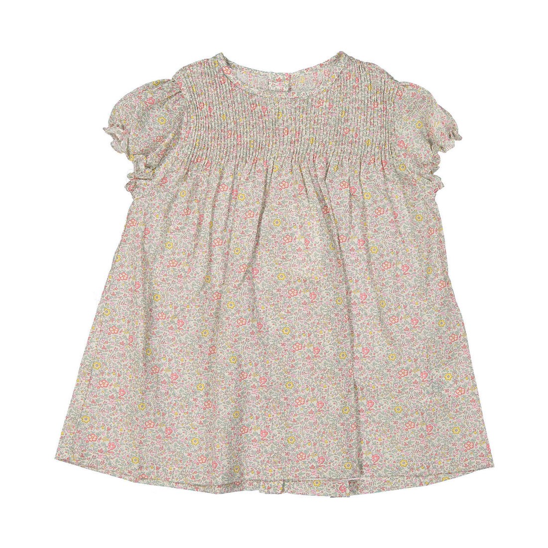 Bonton Green Floral Arome Baby Dress